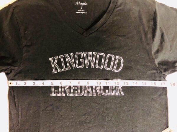 MAGIC LADIES SMALL BLACK SSLV KINGWOOD LINEDANCER JA GRAPHICS Sz AS EUC! - Image 6