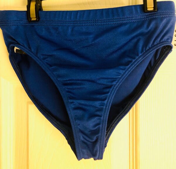 GK ELITE ANTRON/STRCH CHILD LARGE TRADITIONAL LEG CUT BRIEF BLUE Sz CL NWT!