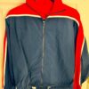 GK WARM UP JACKET ADULT X-SMALL ROYAL & RED SUPPLEX CHEER GYMNAST ACTIVEWEAR XS