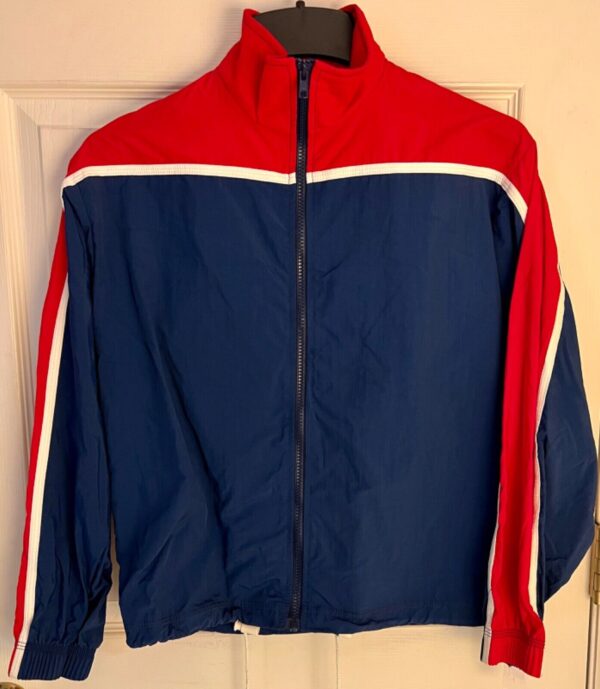 GK WARM UP JACKET ADULT X-SMALL ROYAL & RED SUPPLEX CHEER GYMNAST ACTIVEWEAR XS - Image 2