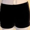 GK WORKOUT SHORTS ADULT SMALL MICRO MINI BLACK VELVET CHEER DANCE GYMNASTIC SZ S - Image 2