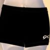 GK WORKOUT SHORTS ADULT SMALL MICRO MINI BLACK VELVET CHEER DANCE GYMNASTIC SZ S - Image 5