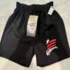 GK Youth LARGE Black Blended Cotton GYMNASTIC Graphic Heavyweight Jersey Shorts