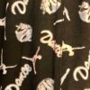 GK DANCE BEACH LOUNGE PANTS LADIES LARGE COTTON WHITE â€œCHEERâ€ PRINT Sz AL NWT! - Image 4