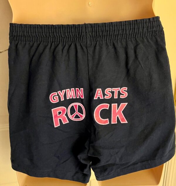 GK SOFFE "GYMNASTS ROCK" PRINT ADULT MEDIUM NAVY COTTON GRAPHICS BOXER SHORTS M - Image 5