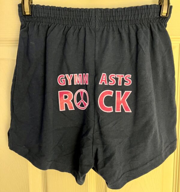 GK SOFFE "GYMNASTS ROCK" PRINT ADULT MEDIUM NAVY COTTON GRAPHICS BOXER SHORTS M - Image 8