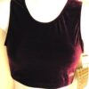 GK ELITE JAZZ DANCE CHEER ADULT X-LARGE EGGPLANT VELVET TANK CROP TOP Sz AXL NWT