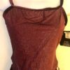 GK DANCE JAZZ LADIES MEDIUM WINE TWILIGHT X-BACK VELEVT STRAPS CAMI TOP Sz AM