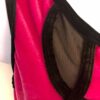 GK ICE FIGURE SKATE PINK VELVET ADULT SMALL ASYM MESH INSERTS SLVLS DRESS Sz AS - Image 2