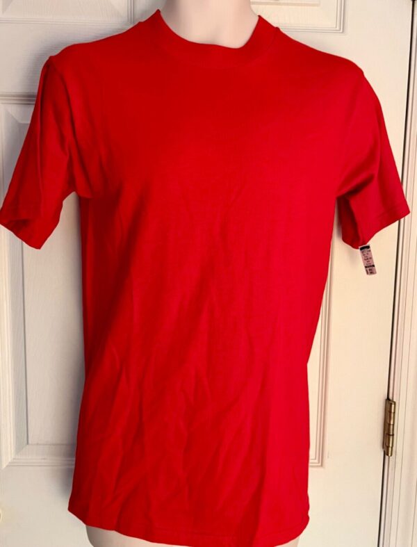 DURABLE  MENS SMALL SSLV RED COTTON CREW T-SHIRT Sz S NWT!