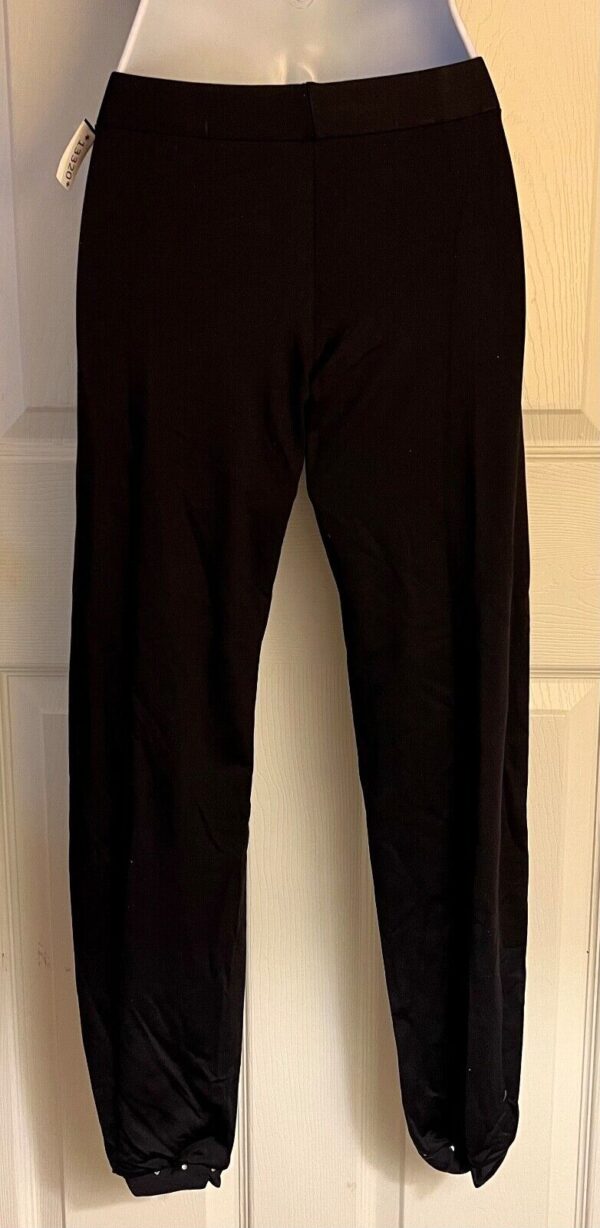 GK DANCE JAZZ LADIES X-SMALL BLACK MICROFIBER CRYSTALS JEWELED DRESS PANTS SZ XS - Image 5