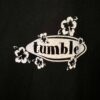 GK 'TUMBLE' GRAPHIC ADULT LARGE BLACK COTTON/SPANDEX WHITE STRIPES CAPRIS Sz L - Image 4