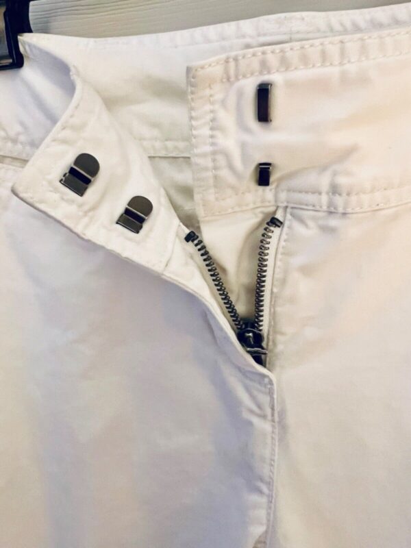 DKNYC Women's Size 6 White Cotton Mid-Rise 4-Pockets Casual Zip Ankle Pants - Image 4