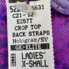 GK JAZZ DANCE CHEER ADULT X-SMALL FUCHSIA HOLOGRAM PURPLE VELV TANK CROP TOP AXS - Image 8