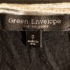 GREEN ENVELOPE LADIES SMALL LgSLV BLACK GRAY TRIM TOP HI-LOW HEM Sz S EUC! - Image 4