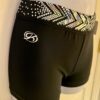 CHEER GK ADULT X-SMALL 2-TONE SILVER SPANGLEZ WAISTBAND BLACK DRYTECH SHORTS XS - Image 3