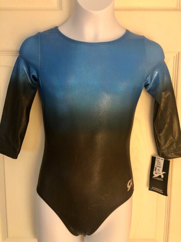 GK ELITE ROYAL HORIZON CHILD LARGE 3/4 SLEEVE GYMNASTIC DANCE COMP LEOTARD SZCL