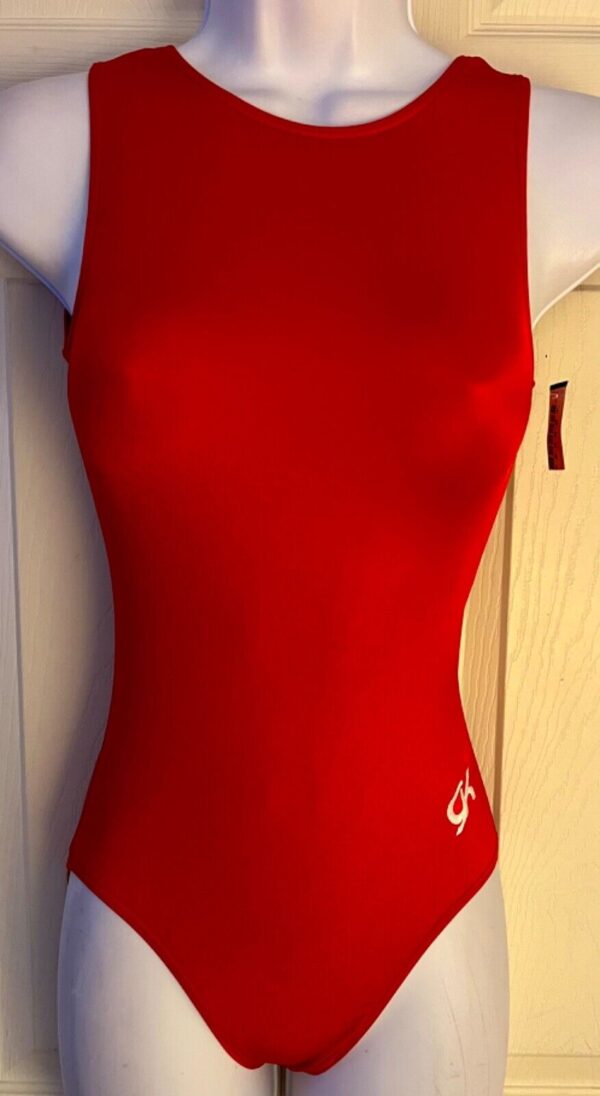 GK BASIC TANK ADULT X-SMALL RED NYLON/SPANDEX GYMNASTICS DANCE LEOTARD SZ XS NWT