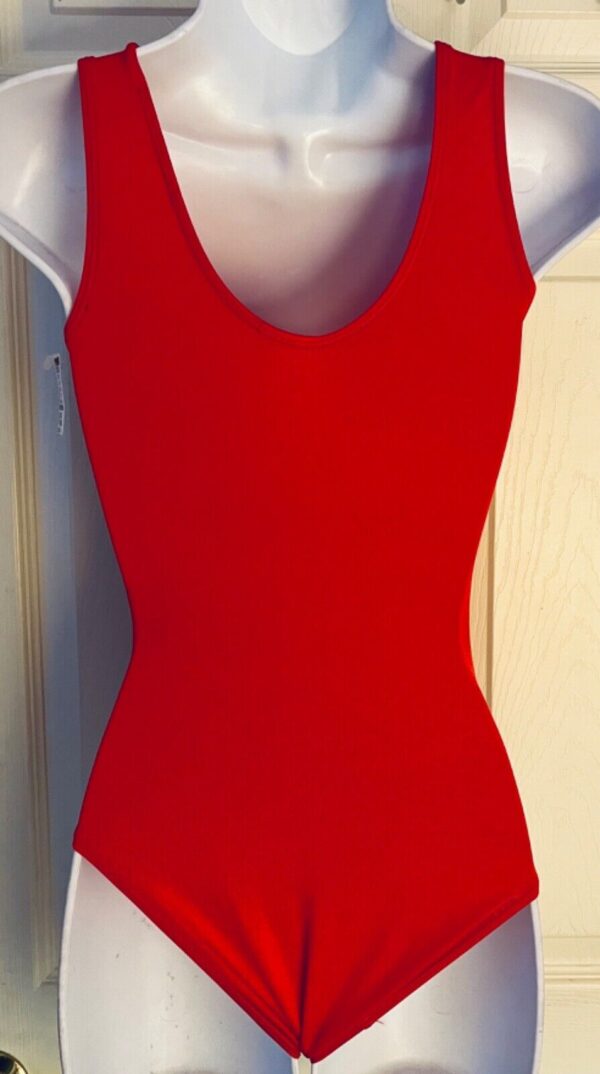 GK BASIC TANK ADULT X-SMALL RED NYLON/SPANDEX GYMNASTICS DANCE LEOTARD SZ XS NWT - Image 5