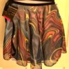 GK DANCE BALLET WRAP SKIRT GIRLS LARGE WAVE PATTERN BLACK VELVET TIE SZ L - Image 5