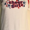 GK CHEER GIRL GRAPHIC TANK Size LADIES MEDIUM WHITE AM NWT!