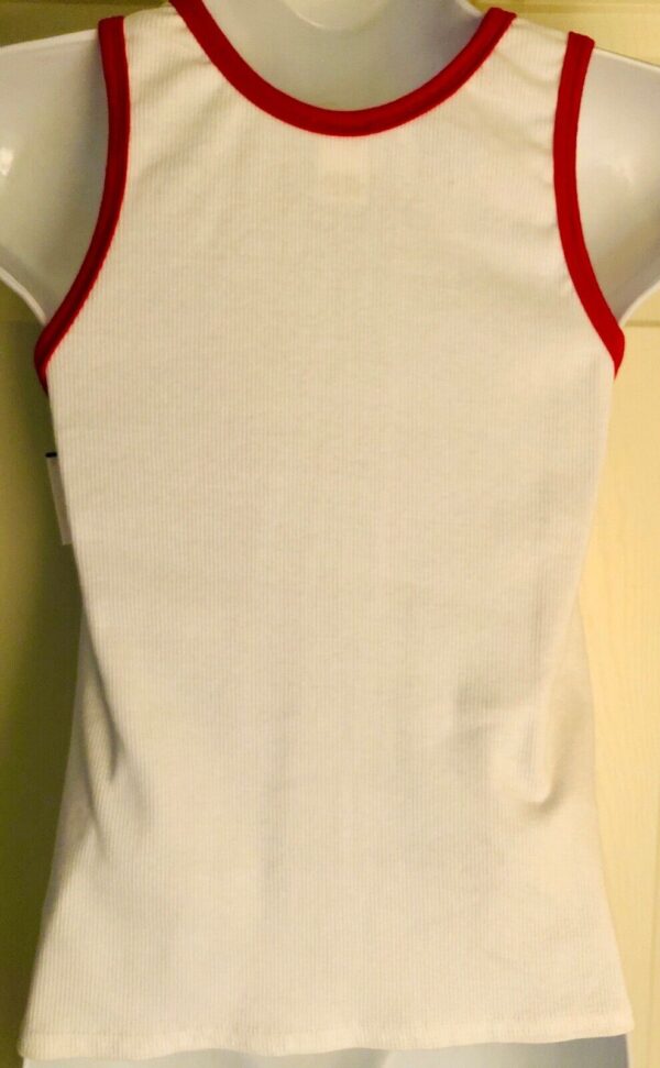 GK CHEER GIRL GRAPHIC TANK Size LADIES MEDIUM WHITE AM NWT! - Image 2