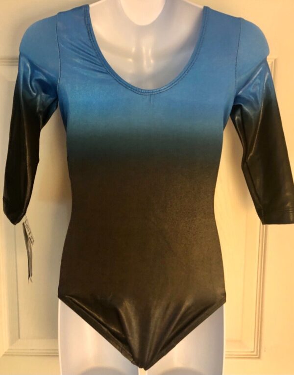 GK ELITE ROYAL HORIZON CHILD LARGE 3/4 SLEEVE GYMNASTIC DANCE COMP LEOTARD SZCL - Image 5