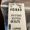 GK ELITE 3.5 INCH NEOPRENE WRISTBANDS SIZE LARGE STYLE #GK49 BLACK Sz L NWT! - Image 3