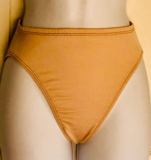 GK ELITE HIGH RISE HIGH CUT Size CHILD MEDIUM NYLON BRIEFS #1411 NUDE CM NWT!