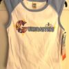 GK 'GYMNASTICS' CHILD SMALL GRAPHIC COTTON WHITE T-SHIRT BLUE CAP SLVS SZ S NWT!