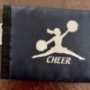 GK BLACK CHEER WALLET SILVER GRAPHICS NYLON CHANGE POCKET PHOTO SLEEVES NWT!