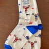 CHEER! ADULT 9-11 WHITE W/ RED & BLUE  'CHEER DIVA' GRAPHICS SNEAKER SOCKS NWT!