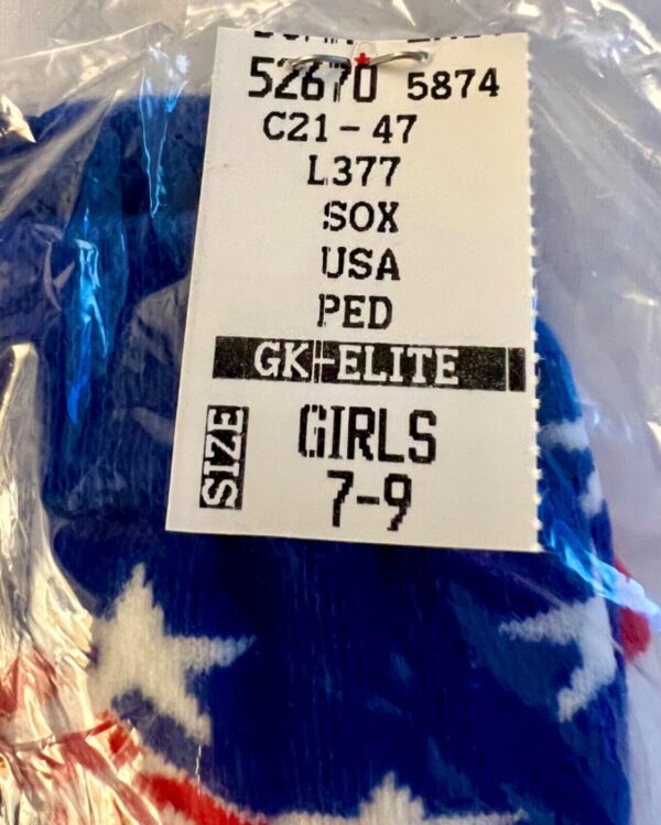 GK GO USA!! UNISEX KIDS 7-9 WARM COMFY SOCKS RED WHITE BLUE USA STARS & STRIPES - Image 4