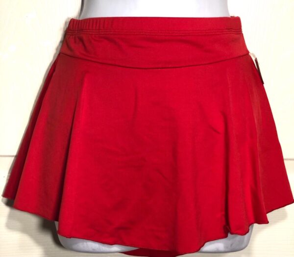 GK ELITE ICE SKATE ADULT SMALL RED MICROFIBER PULL-ON SLIMLINE SKIRT Sz AS NWT!