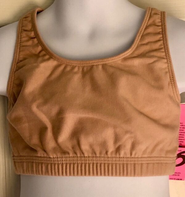 GK Sports Bra T-Back SIZE CHILD MEDIUM Cotton/Spandex Nude Style #1467 CM NWT!