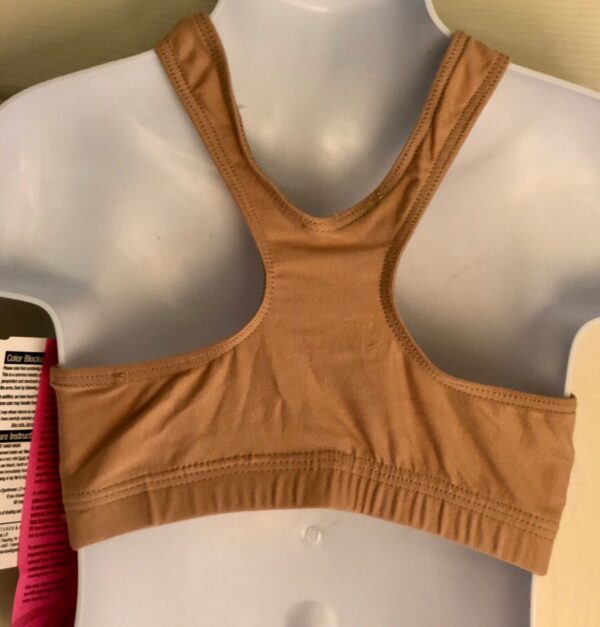 GK Sports Bra T-Back SIZE CHILD MEDIUM Cotton/Spandex Nude Style #1467 CM NWT! - Image 2