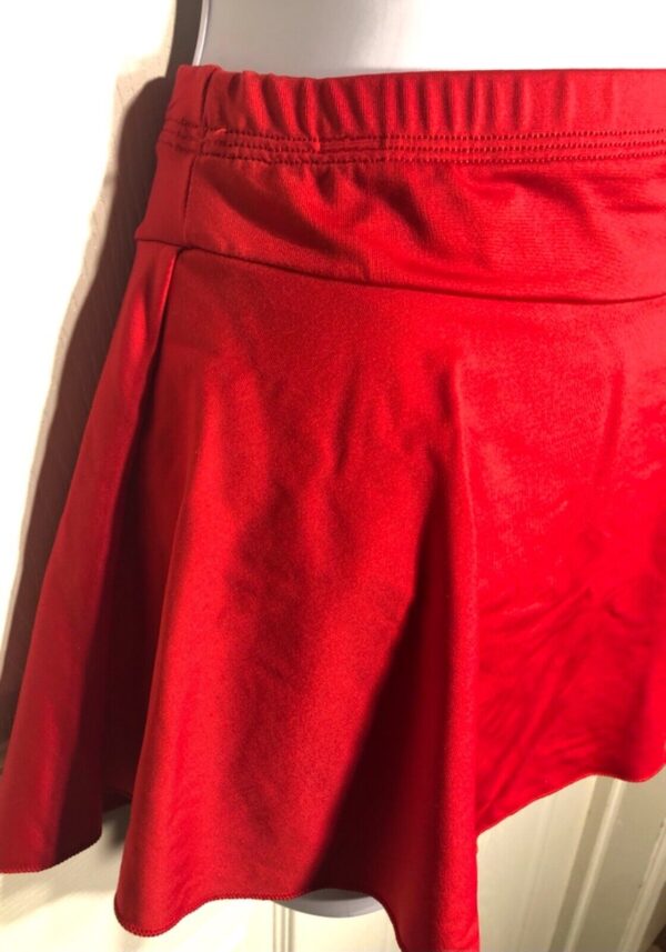 GK ELITE ICE SKATE ADULT SMALL RED MICROFIBER PULL-ON SLIMLINE SKIRT Sz AS NWT! - Image 2