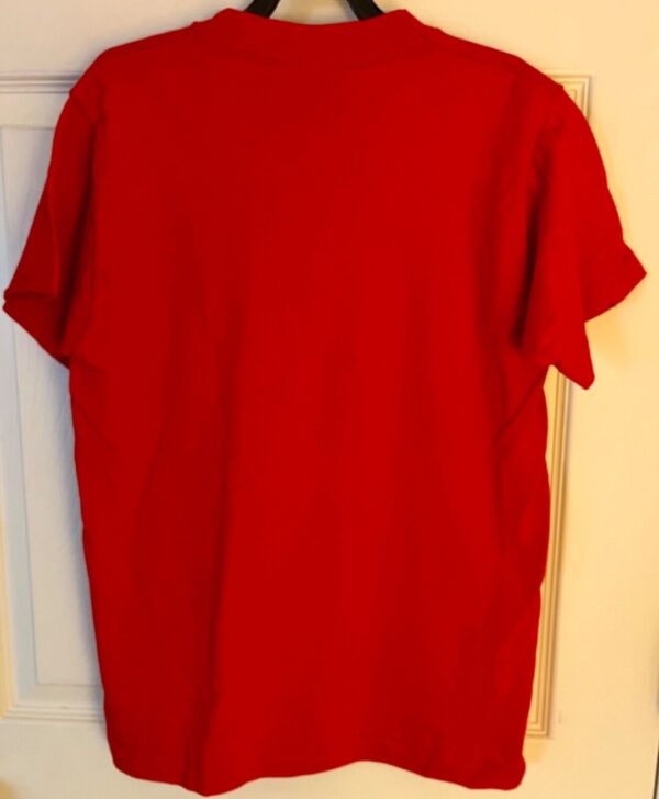 DURABLE CHILD LARGE BLANK SSLV RED COTTON CREW T-SHIRT SZ L (14-16) - Image 3