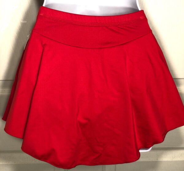 GK ELITE ICE SKATE ADULT SMALL RED MICROFIBER PULL-ON SLIMLINE SKIRT Sz AS NWT! - Image 4