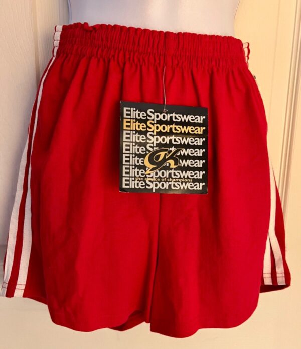 GK "GYMNAST" COTTON BOXER SHORTS SIZE ADULT X-SMALL RED GYMNAST PRINT STRIPES XS - Image 2