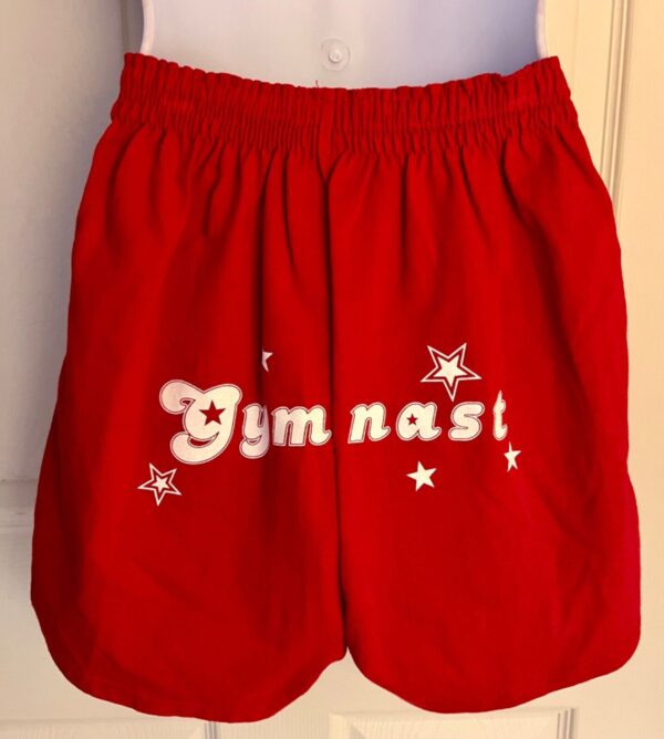 GK "GYMNAST" COTTON BOXER SHORTS SIZE ADULT X-SMALL RED GYMNAST PRINT STRIPES XS - Image 5