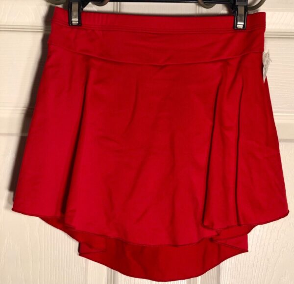 GK ELITE ICE SKATE ADULT SMALL RED MICROFIBER PULL-ON SLIMLINE SKIRT Sz AS NWT! - Image 5