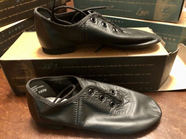 LEOâ€™S JAZZ BLACK LEATHER CHILD 13M ECONO SPLIT SOLE LACE UP DANCE SHOES Sz CH 13 - Image 3