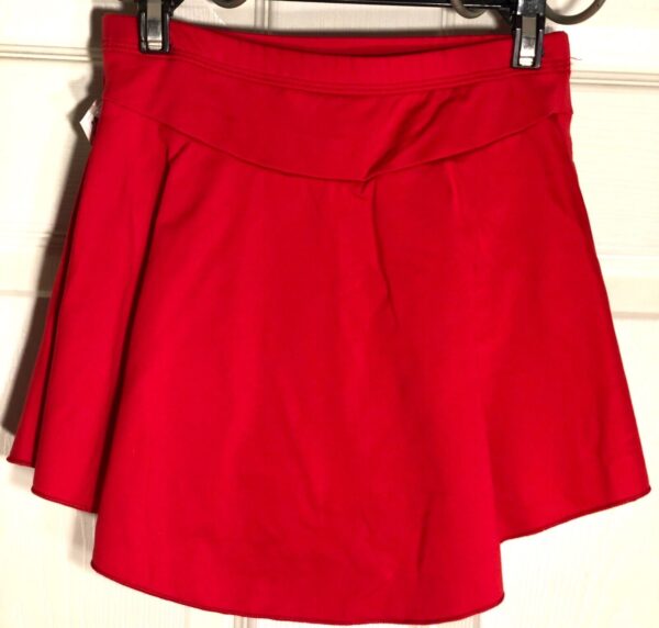 GK ELITE ICE SKATE ADULT SMALL RED MICROFIBER PULL-ON SLIMLINE SKIRT Sz AS NWT! - Image 6