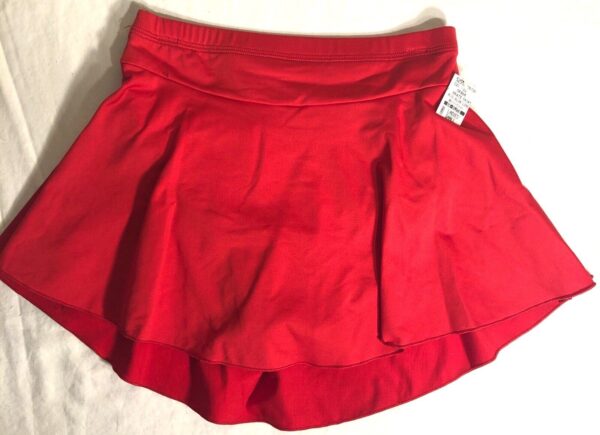 GK ELITE ICE SKATE ADULT SMALL RED MICROFIBER PULL-ON SLIMLINE SKIRT Sz AS NWT! - Image 7