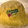 â€œGYMNASTIC GODDESSâ€ EMBROIDERY FUN FRING WASHED COTTON YELLOW BUCKET HAT Sz XL