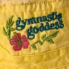 â€œGYMNASTIC GODDESSâ€ EMBROIDERY FUN FRING WASHED COTTON YELLOW BUCKET HAT Sz XL - Image 2