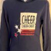 GK CHEER GRAPHICS GIRLS JUNIOR SMALL PULLOVER NAVY COTTON SNUG HOODIE JR S (5-7)