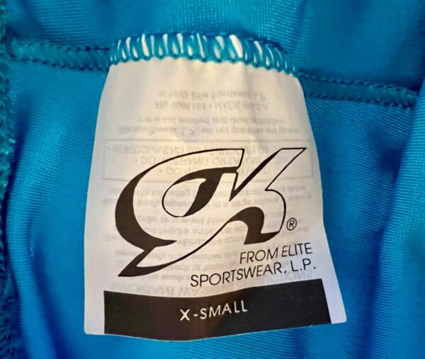 GK WORKOUT SHORTS LADIES X-SMALL BLUE NYLON/SPANDEX DANCE CHEER GYMNASTICS SZ XS - Image 10