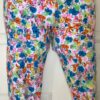 GK ICE SKATE LADIES SMALL MATTE TRICOT FLORAL PRINT ATHLETIC CAPRI TIGHTS Sz AS - Image 2